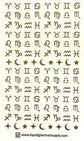 Gold & Silver Metallic Zodiac/Horoscope Collection Sticker Sheet